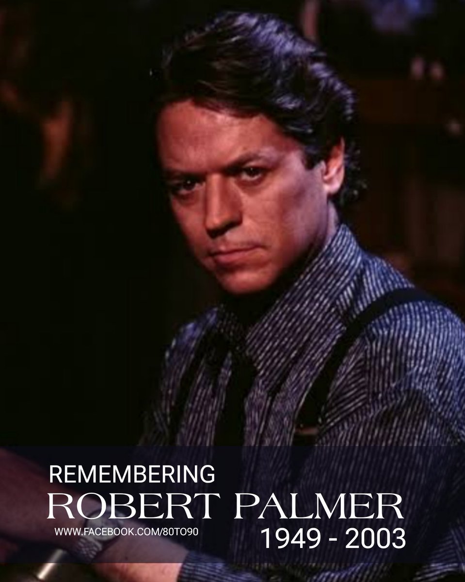 back21980s's tweet photo. On this day English singer and songwrite Robert Allen Palmer died from a heart attack in a Paris hotel room on 26 September 2003 at age 54.

He was known for his powerful and soulful voice, sartorial elegance, and stylistic explorations, combining soul, funk, jazz, https://t.co/sNmzSzk4JA