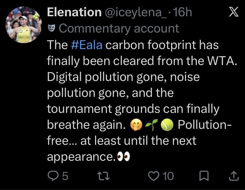 GoldenBalagtas's tweet photo. @iceylena_ Uy yung ingay na yan bumibili ng ticket may ambag sa tennis. Yung ingay mo ang polusyon ikaw lng nakikinabang. But its ok if you’re noisy it proves #Eala is a star otherwise no one would waste time with a nobody. https://t.co/KHXZo8CKvx