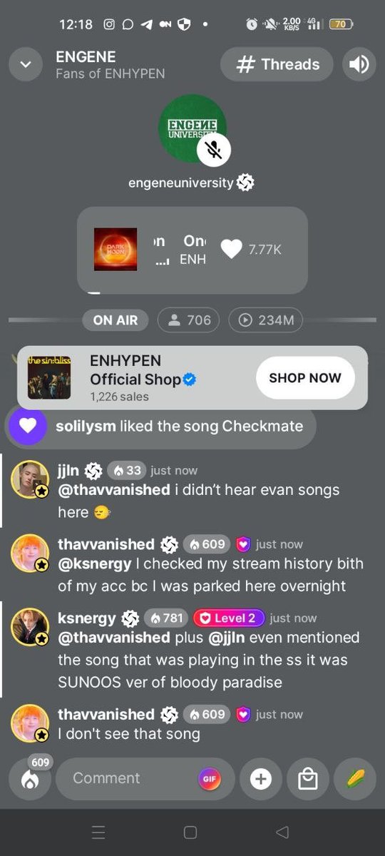 thavvysunny's tweet photo. I’ve mentioned all ppl who active on ur ss. None of them heard Evan song.
I also checked both of my acc stream overnight on EC. there’s no his song too.

Ppl jumping on the admin over this are clearly new to Stationhead 😭 
Old streamers know these glitches happen all the time... https://t.co/Key7JwanAu