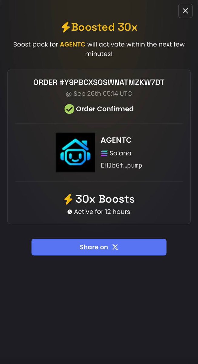 agentcabal_'s tweet photo. We are now 30x boosted on Dex. https://t.co/8dhntIttUZ