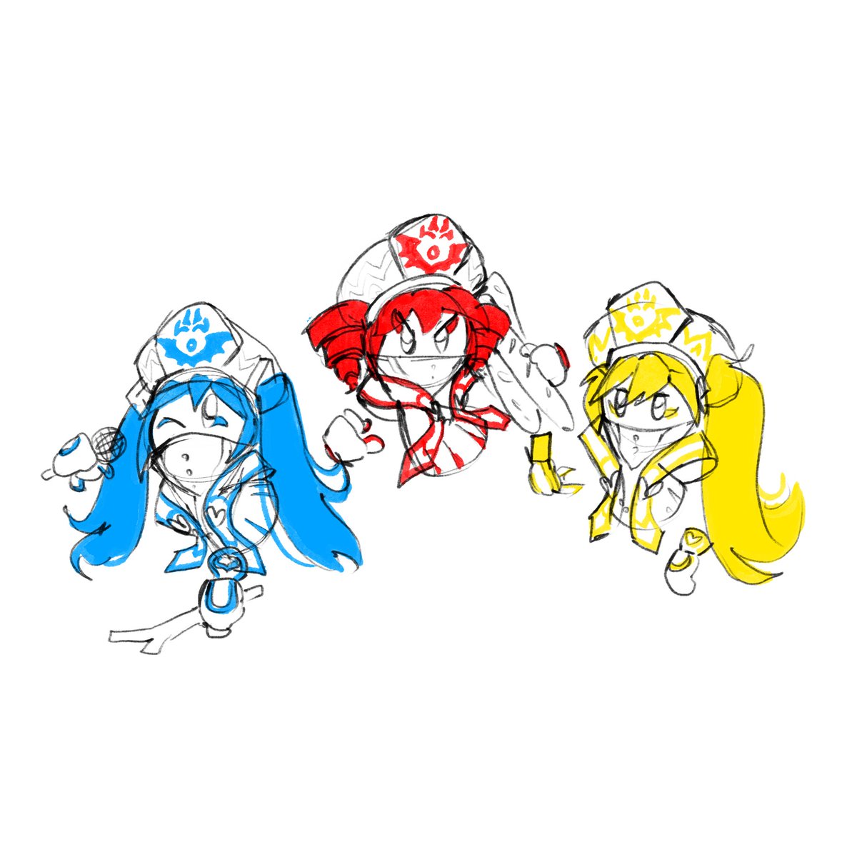 dsc12121212's tweet photo. Triple Baka sisters #Kirby https://t.co/P2CgQVyiPp