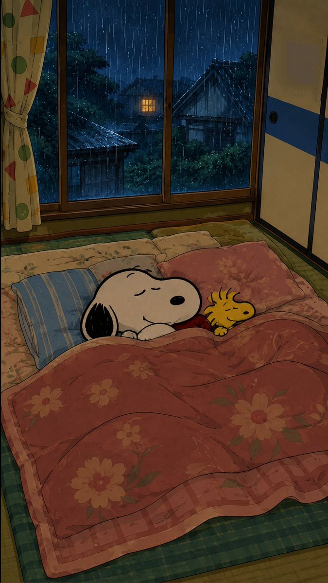 SnoopyWallpaper's tweet photo. GoodNight 😴💤🌧️ https://t.co/B4ClFxNNeB