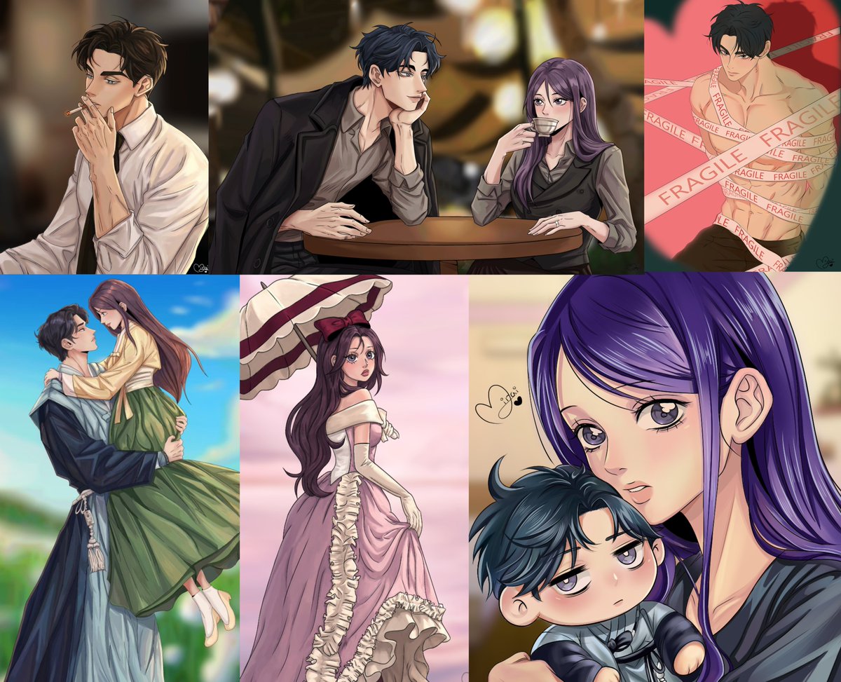 Nur7hun's tweet photo. A page of all my finished Soohyuk art so far (I have to draw one more of Suae to even things out) https://t.co/PuPd88ewnm