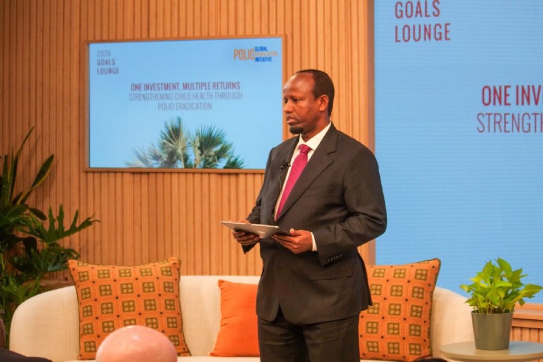 NasraBashiir's tweet photo. Minister of Health  @DrAliHajiadam joined leaders and health partners at #UNGA81, highlighting Somalia’s efforts to #EndPolio through vaccination, disease surveillance and strong partnerships to reach every child. https://t.co/WSdp4LlMnx