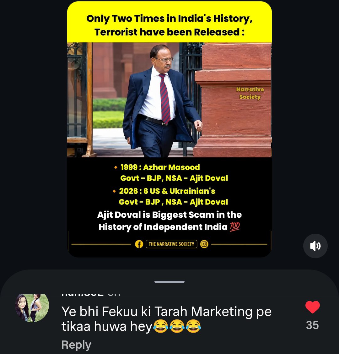 Amockxil2029's tweet photo. NSA Ajit Doval 🤡 https://t.co/p0nkpkLniO