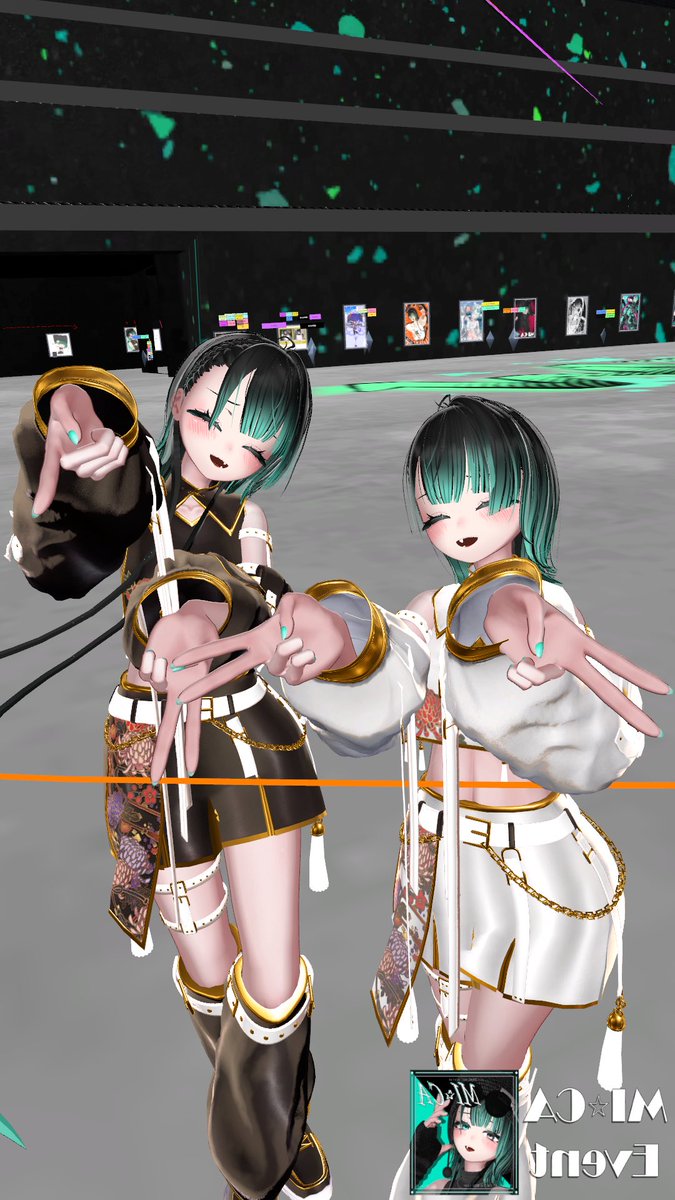 handoaVRChat's tweet photo. 昨日のMICAイベント
載せれなかった画像です！
マジで楽しかったな〜(о´∀`о)
あと、ヤチヨとのツーショット❤️
#MICA_3D #MICA_FC #VRChat https://t.co/cXmeBs9zr2