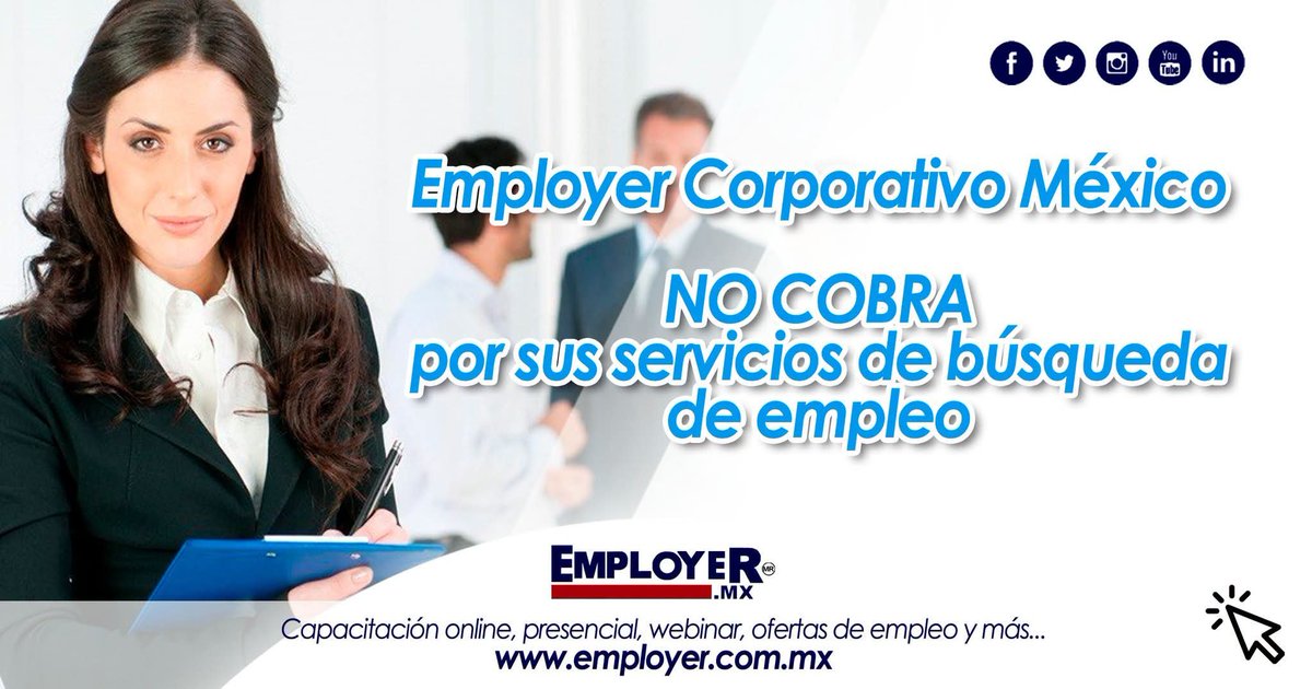 EmployerMX's tweet photo. ¡Recuerda!
Employer no te cobra por ningún servicio en tu búsqueda de empleo.
Si alguna empresa o reclutador lo hace a nuestro nombre, repórtalo en WhatsApp o Messenger.

#EmployerMX #Employer #Empleo #Trabajo #México #Gratis #NoCobro https://t.co/L36mOYxVoq