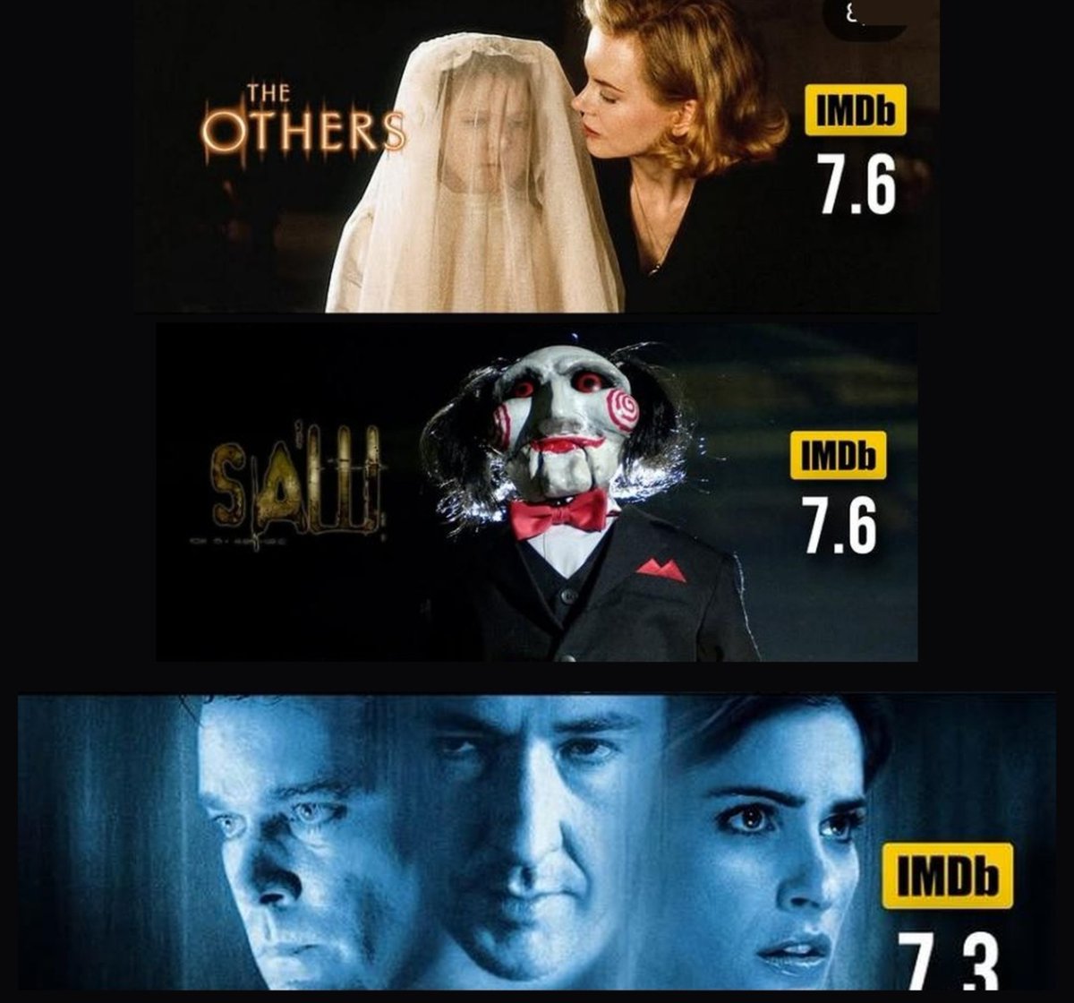 rkmndsfilm's tweet photo. Plot twist paling gila menurut kalian Film yang mana ges?? https://t.co/D2dqBhwOge