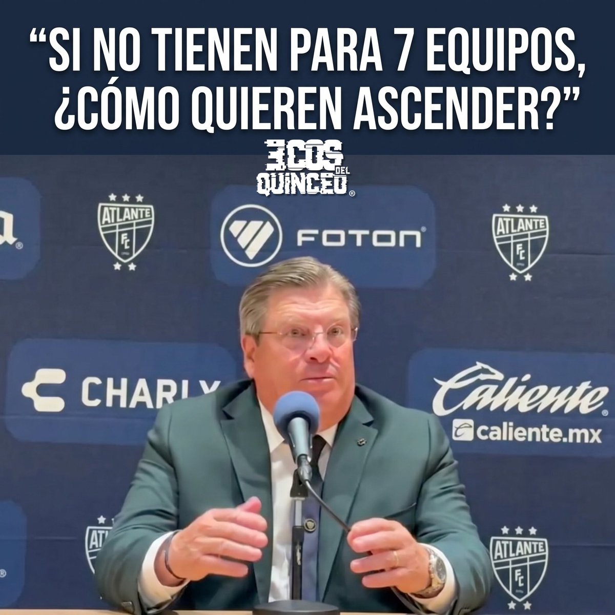 EcosDelQuinceo's tweet photo. ¡CLASISMO DEL PUEBLO! 🤑

@MiguelHerreraDT  OLVIDÓ QUE REPRESENTA
AL 'EQUIPO DEL PUEBLO' 🔵🔴🐎 Y MOSTRÓ SU VERSIÓNMÁS CLASISTA.

"Si no tienen para siete equipos, ¿cómo quieren ascender?".

¡Qué tristeza Miguel! Eres uno más de la oligarquía. 🥱 https://t.co/S3UAlvnU7R