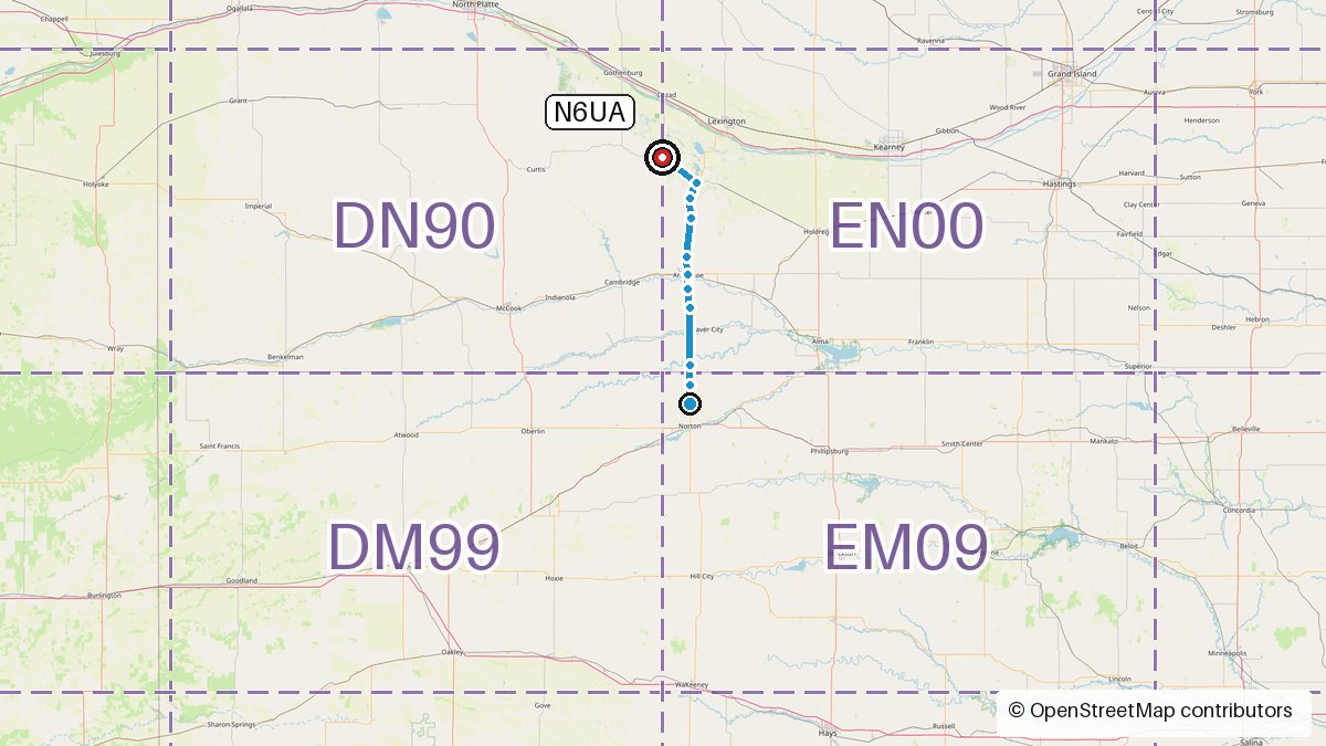 SatRoverWatch's tweet photo. N6UA is collecting grids again — EN00 is behind us and DN90 is now on the map.
The rover rolls on toward the next grid. 🚙🛰️

@dtabor Keep on roving! 🚙🛰️
Position via https://t.co/T7njmBOJN1: https://t.co/6UY3uNbXBg https://t.co/Fr97OyItfH