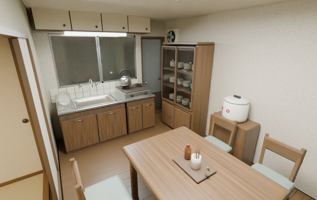 umiyuki_ai's tweet photo. AstraにBlenderで昭和の日本家屋をモデリングしてもらった。ただし、CodexじゃなくてChatで。セキュアMCPTunnelって機能でWebのChatGPTから僕の手元のPCのBlenderをMCPで操作できます。チャットのProでワンショット42分間作業してくれました。Pro200ドルプランなら1週間あたり200回Proとチャット出来ます。つまりこういうモデリングを月800回やってもCodex容量は一切消費しません。他のMCPサーバも使えるのでBlender以外の作業ももちろんできます。結構アドがエグい話