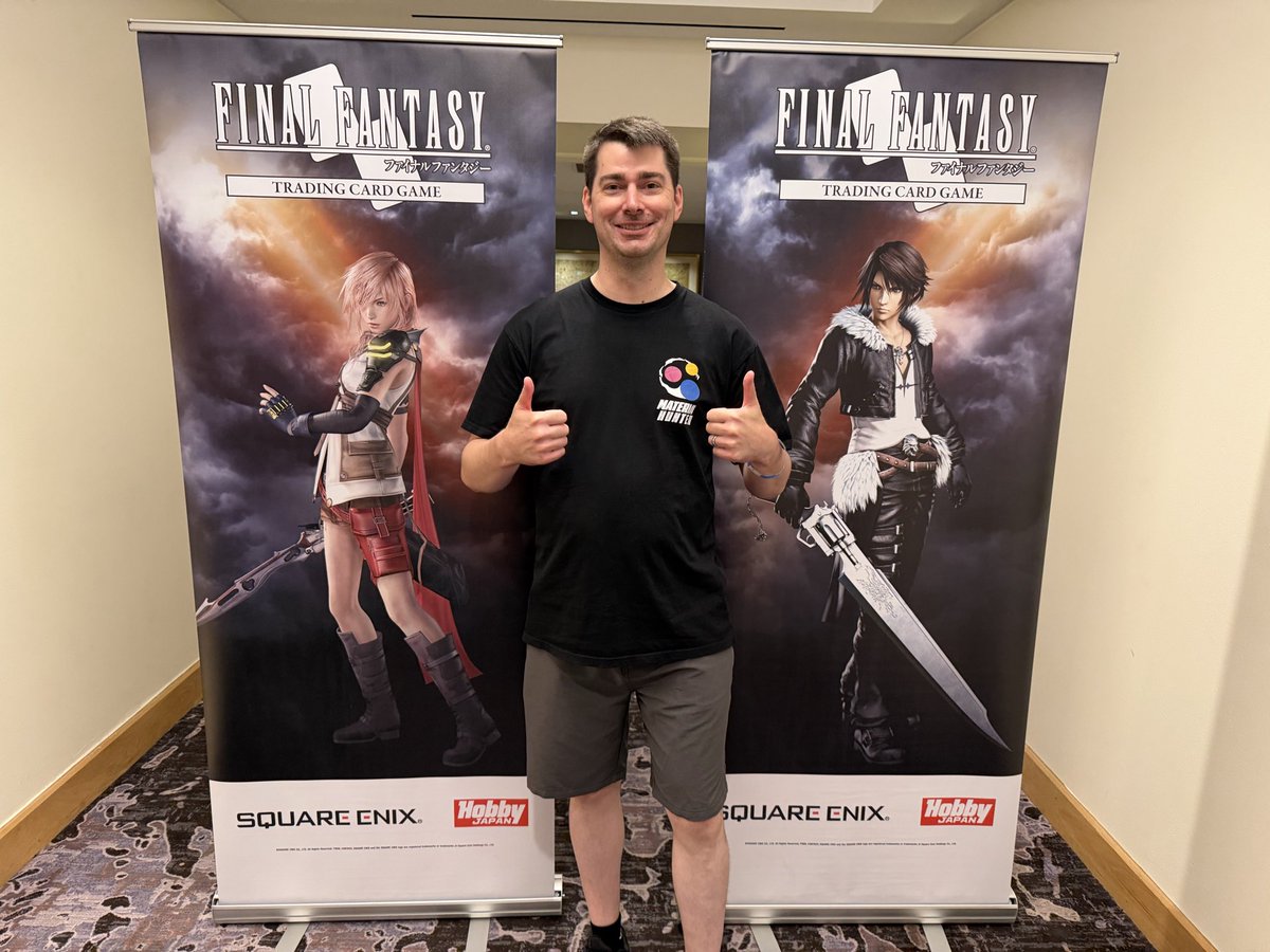 materiahunter_'s tweet photo. Went 5-3 at the #FFTCG NA last chance qualifier today. Placed 17th which wasn’t enough to get my nats invite but I had a great time and got to see a lot of cool people I haven’t seen in a while. Good luck to everyone participating in nats tomorrow! https://t.co/YuU3tafHT6