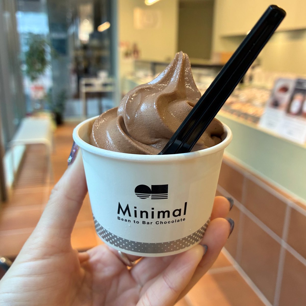 sn51's tweet photo. やっとミニマル行けた🍫
久しぶりに美味しい専門店のチョコレートソフトクリーム食べた！ https://t.co/CF8QGFvuvR