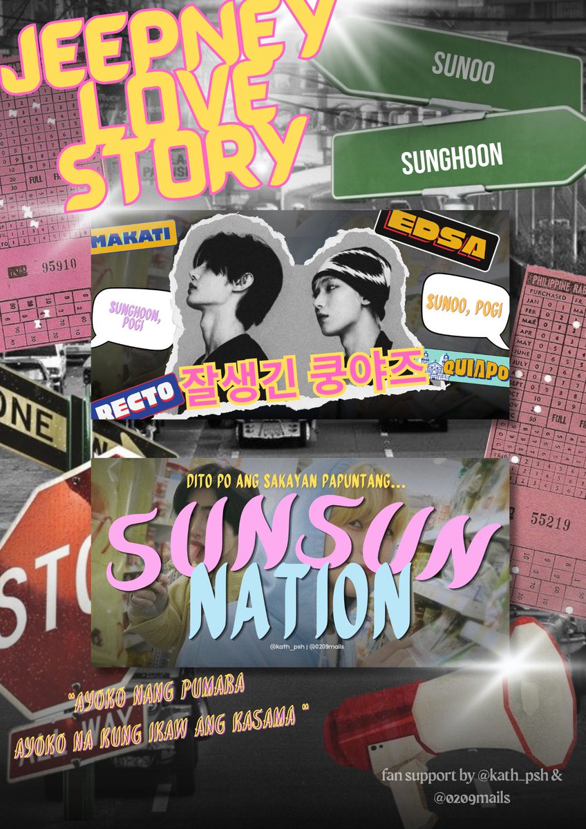 kath_psh's tweet photo. “Sumakay ako sa jeepney, ikaw ang nakatabi” 

🚌 — sunsun &amp; sunwon hand banner : fan support by @0209mails &amp; @kath_psh 

🚦loc &amp; time : realistically kung kailan niyo kami makita😭 (will update pa rin)
🚦1:1 ratio
🚦no need to follow https://t.co/dEw9f6gfx0