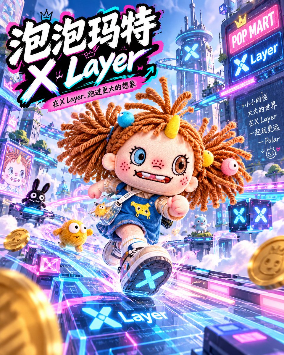 hetzerLin's tweet photo. @star_okx 

星哥，你喜欢这个可爱的小宝拉在X layer上奔跑的画面吗

XLayer作为唯一一个上线了Popmart RWA 的链，宝拉正在上面生长着 https://t.co/0rovkLOQ9v