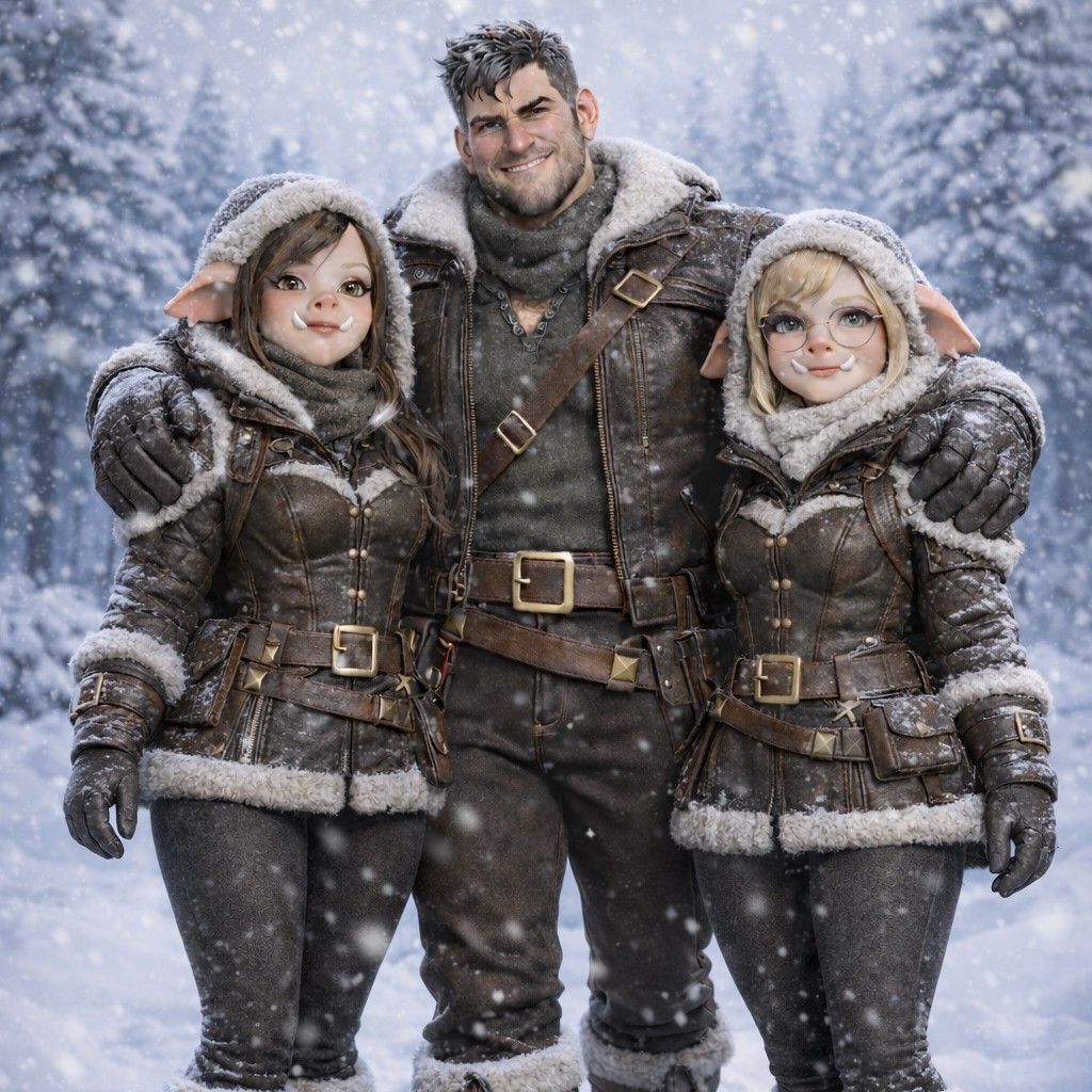 TheUnseenScribe's tweet photo. From Ash to Home is heading into colder territory. ❄️

Kade, Penelope &amp; Aurelina now have a full cold-weather gear set, with individual looks and the trio together in the snow.

The full post public now: https://t.co/rTgWcXHdDY

#fantasyart #characterart #3drender #UnseenScribe https://t.co/wz8tKmyaHP