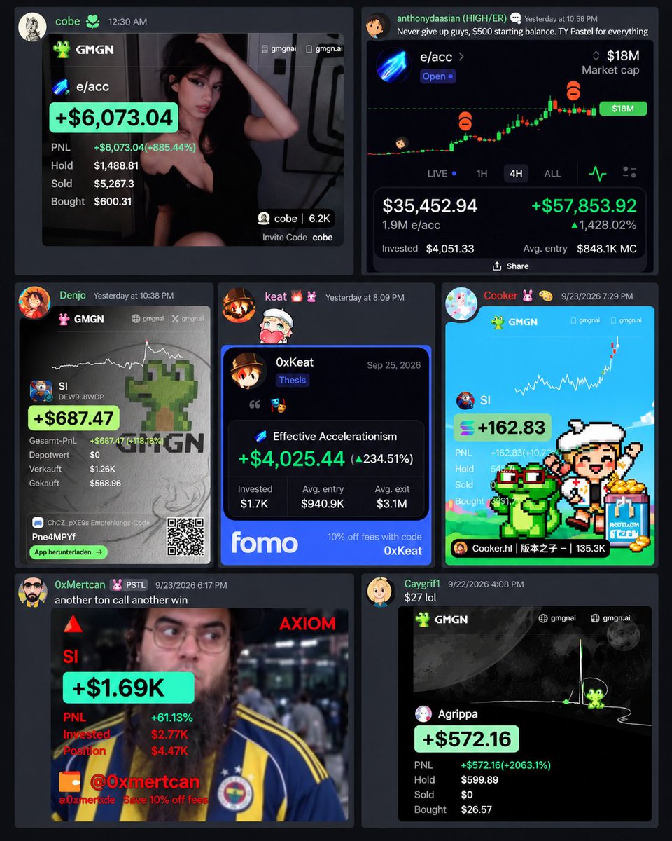PastelAlpha's tweet photo. Recent activity in Pastel:
$GROK 11K > 7.1M (645x) • Staff scan + thesis
$PAID 130K > 50M (385x)
$EACC 296K > 27M (91x) • Staff scan
$Agrippa 267K > 14.2M (53x) • Staff ping at 7M
$SI 319K > 15.9M (50x) • Staff ping at 4M
$musebook 950K > 46M (48x) • Staff scan

Leave a comment for a chance to win a free month!
