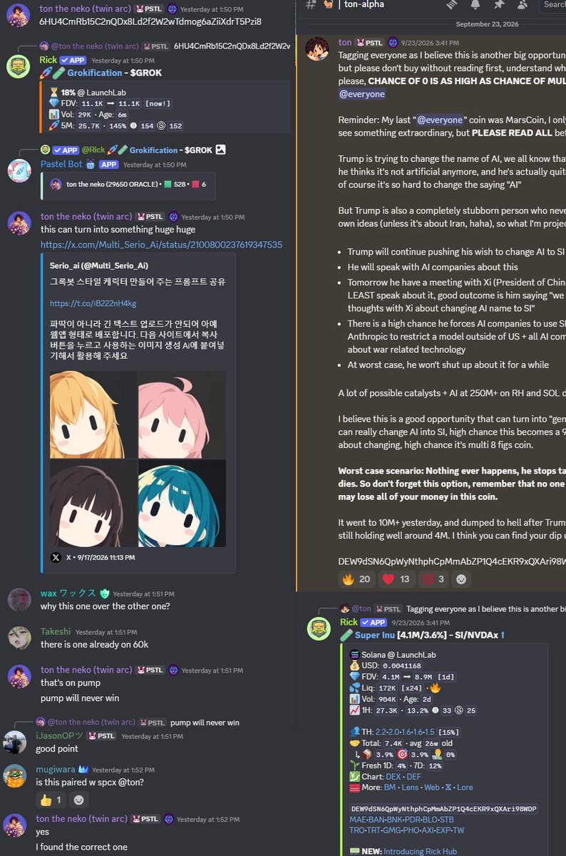 PastelAlpha's tweet photo. Recent activity in Pastel:
$GROK 11K > 7.1M (645x) • Staff scan + thesis
$PAID 130K > 50M (385x)
$EACC 296K > 27M (91x) • Staff scan
$Agrippa 267K > 14.2M (53x) • Staff ping at 7M
$SI 319K > 15.9M (50x) • Staff ping at 4M
$musebook 950K > 46M (48x) • Staff scan

Leave a comment for a chance to win a free month!