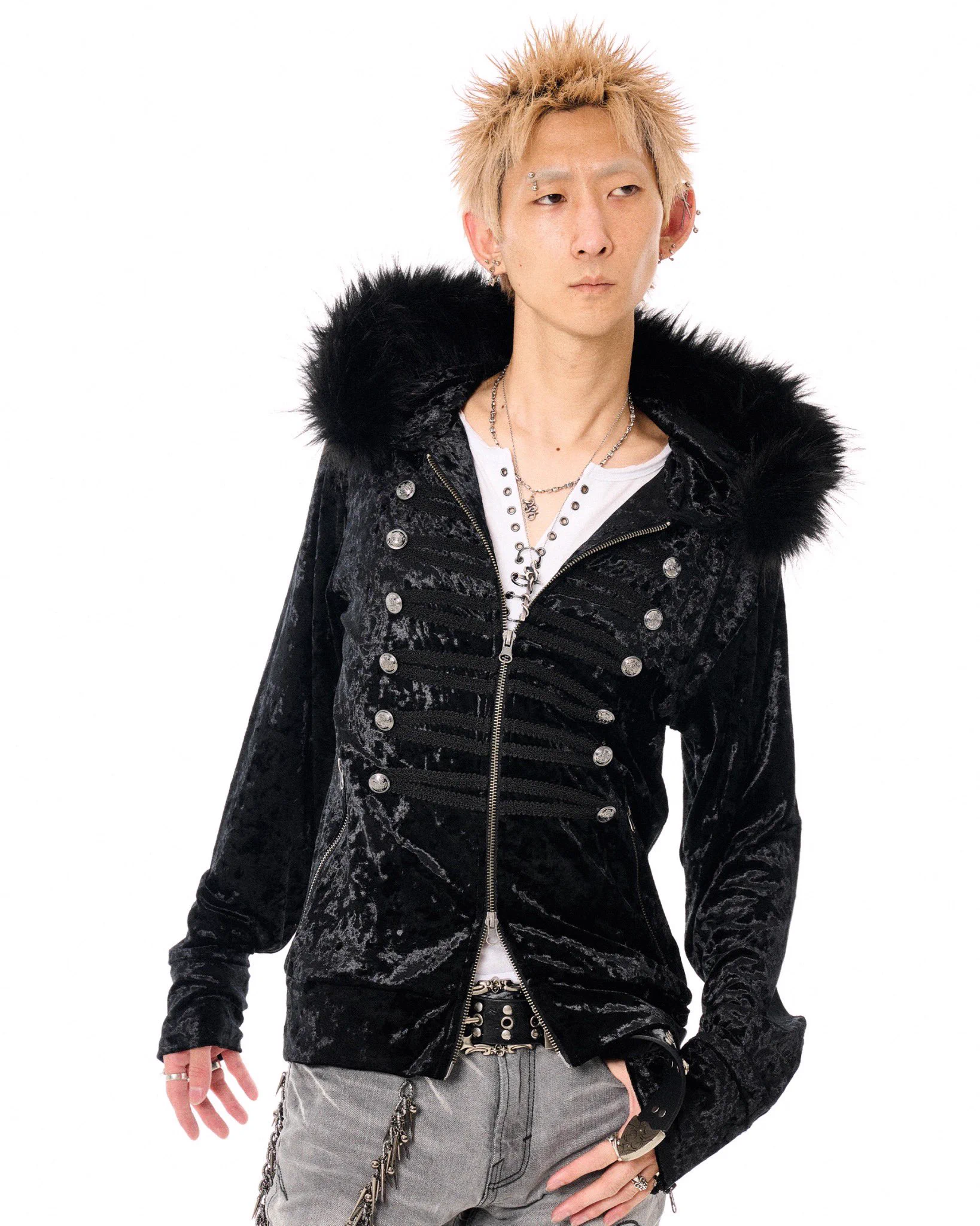 FUGA ファー付きベロアパーカー　平成　punk お兄系 A'GEM/9越谷レイクタウン店STAFFアカウント on X: 