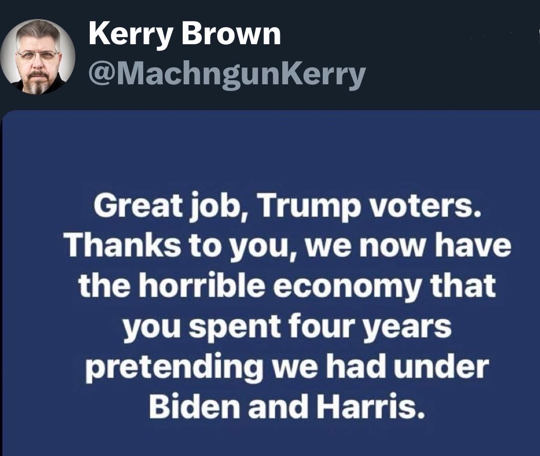 MachngunKerry's tweet photo. @TrumpLoy0 Handle the Economy!! https://t.co/W7pnUpI81Y