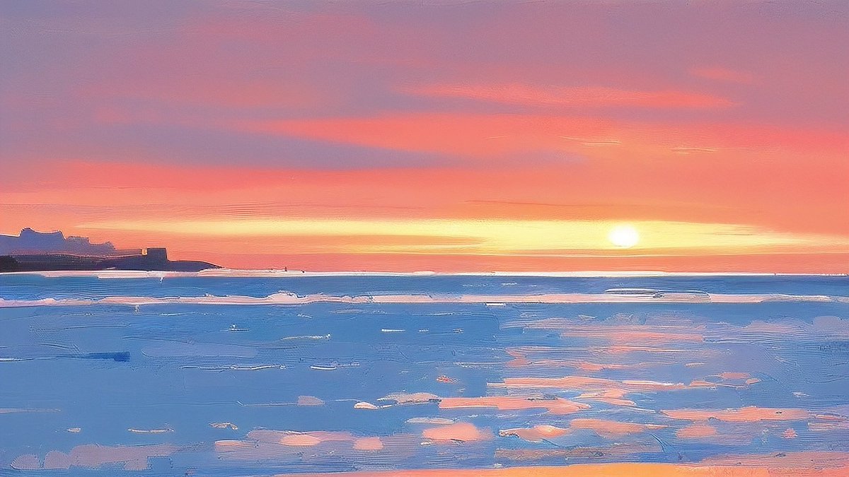 hanbeexclas's tweet photo. The ship's side (舷) glows with the warm glow of the setting sun, making the long voyage not seem lonely. https://t.co/czVZIQvhyF