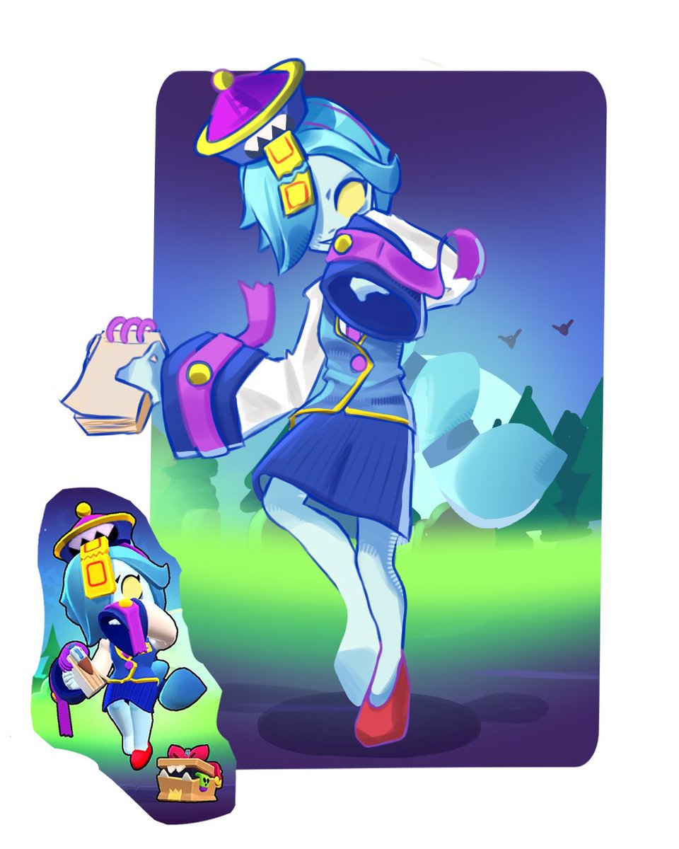 melon_pan_nolem's tweet photo. コレット　#ブロスタ鋭角部 #BrawlStarsArt https://t.co/yAnxhzInpf