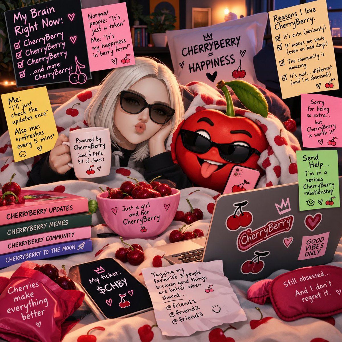 Zoob_21's tweet photo. Good vibes, sweet energy and pure obsession. Loving every moment with this amazing family. 🫶
Sending love to the #CherryBerry family🍒 https://t.co/90vXBqZIJW