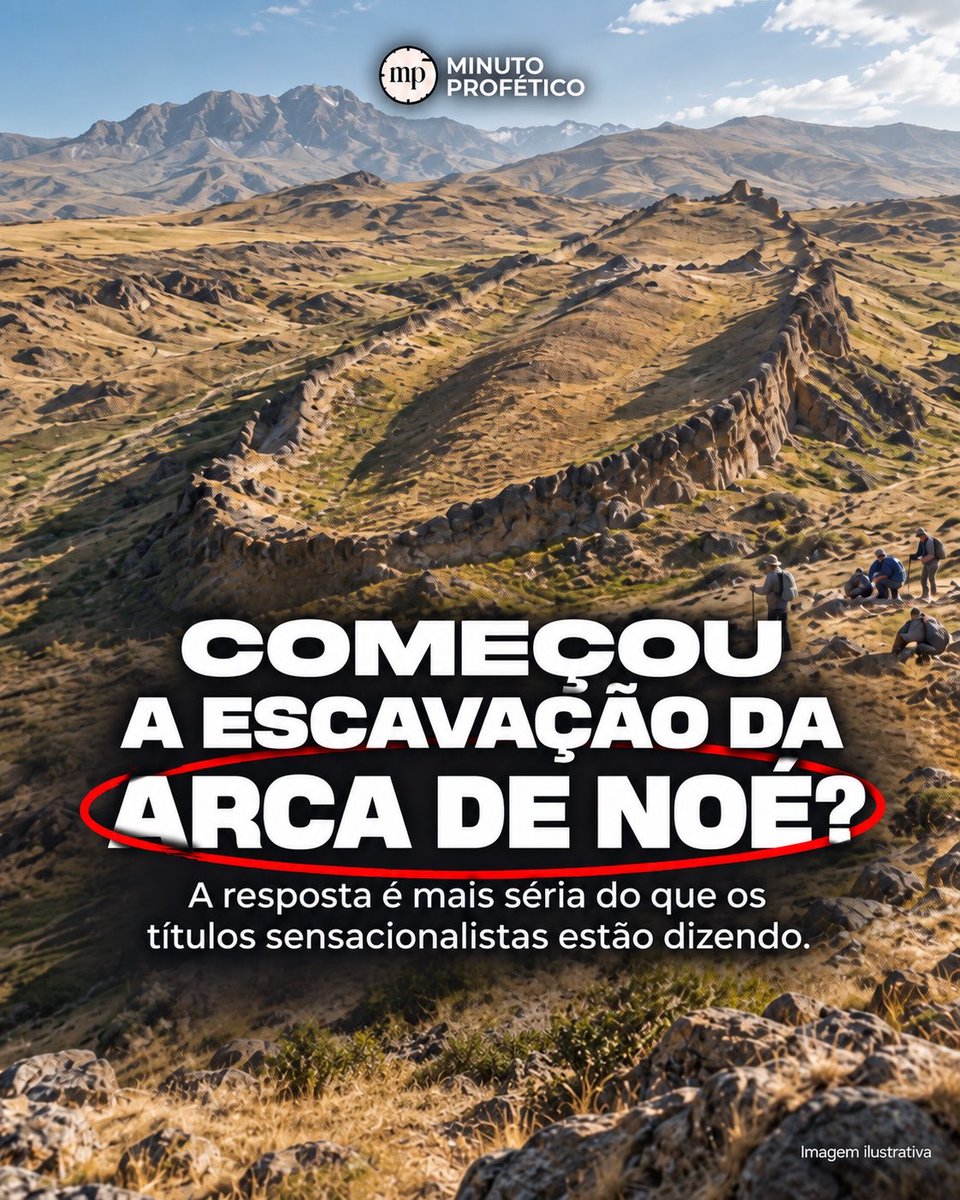 adrianocicilio's tweet photo. Uma manchete sobre a Arca de Noé pode revelar mais sobre a nossa maneira de crer do que sobre aquilo que existe debaixo da terra.

Basta aparecer a possibilidade de uma descoberta e surge a vontade de compartilhar imediatamente. Para quem ama a Bíblia, é compreensível desejar evidências que iluminem sua história. O problema começa quando esse desejo passa a decidir o que aceitaremos como prova. Se exigimos rigor de quem questiona nossa fé, precisamos exigir o mesmo de quem promete confirmá-la.

A arqueologia tem valor. Ela ajuda a compreender lugares, costumes e o mundo em que os textos bíblicos foram escritos. Justamente por isso, merece ser tratada com seriedade. Uma formação curiosa, um sinal de radar e uma interpretação entusiasmada precisam ser examinados. O nome de Deus não transforma uma hipótese em conclusão.

Há também uma distinção que o cristão precisa preservar. Crer no relato bíblico do dilúvio e identificar uma formação específica como a arca são afirmações diferentes, que exigem justificativas diferentes. Gênesis 8:4 menciona os montes de Ararate. O texto não menciona Durupınar. Quem afirma que aquele é o local exato acrescenta uma identificação que precisa demonstrar.

Se essa identificação for rejeitada, isso não significa, por si só, que o relato bíblico foi refutado. Significa que uma proposta de localização não se sustentou. Confundir as duas coisas entrega a credibilidade da Escritura a uma conclusão que a própria Escritura nunca apresentou.

Hebreus 11:7 dirige nossa atenção à resposta de Noé. Advertido por Deus sobre acontecimentos que ainda não via, ele preparou a arca. Sua confiança teve consequências no modo como viveu. O texto nos convida a considerar uma fé que ouve, leva a advertência a sério e obedece.

É possível demonstrar enorme interesse pelos vestígios da arca e pouca disposição para essa obediência. Podemos acompanhar expedições, discutir medidas e defender possibilidades enquanto adiamos uma reconciliação, alimentamos uma mentira ou reservamos a Deus apenas o tempo que sobra.

Quando Jesus falou dos dias de Noé, em Mateus 24:37 a 39, mencionou pessoas comendo, bebendo e se casando. A vida seguia seu curso, e elas não perceberam o que se aproximava. Essa advertência alcança nossa rotina. Até o consumo de conteúdo religioso pode ocupar nossa atenção sem produzir vigilância ou transformação.

O cuidado com a verdade começa antes de apertarmos o botão de compartilhar. Às vezes, a atitude mais coerente com a fé é esperar, conferir a fonte e admitir que ainda não sabemos. Seria contraditório anunciar o Deus da verdade usando uma certeza que os dados não permitem.

Se amanhã você tivesse uma prova convincente da localização da arca, o que mudaria na obediência que você vem adiando hoje?

Conheça as outras redes do Minuto Profético e acompanhe mais reflexões bíblicas: https://t.co/bG9AmEjVtx