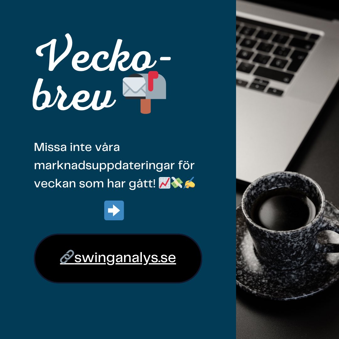 swinganalys's tweet photo. Nytt veckobrev ute! 📩📊

https://t.co/cCPkFjMcg0

#fintwit #finanstwitter #börsen #aktier https://t.co/Fys6K1CHUn
