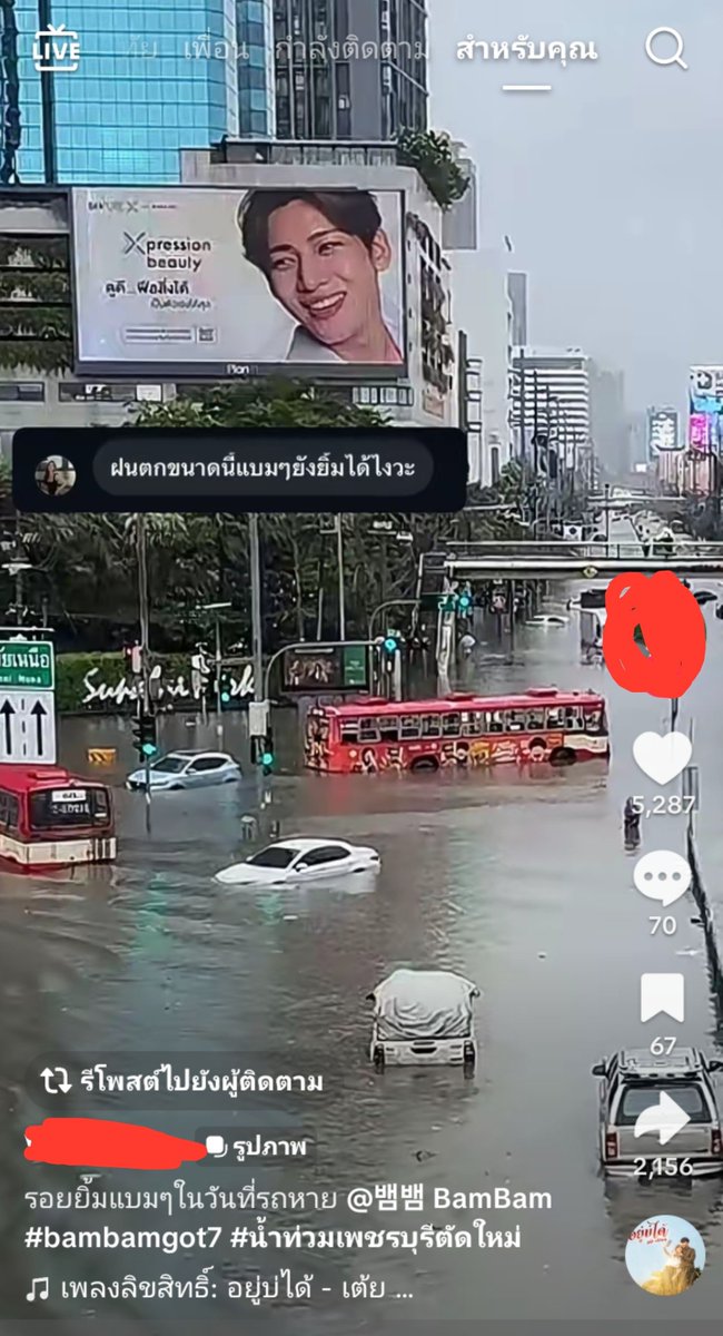 ParadiseDef's tweet photo. แล้วป้ายน้องแบมอยู่ในทุกสถานการณ์ตั้งแต่หม้อแปลงระเบิดตอนน้ำท่วมหาดใหญ่ปีที่แล้วยันน้ำท่วมกทม.ปีนี้ กุจะเดส 55555 https://t.co/HaUqjnLT8D