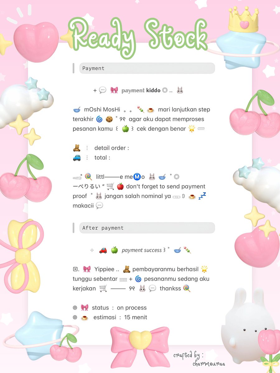 charmouraa's tweet photo. ◎ ꔛ ˚ help repost? thank you 🎀 💬

🍏 gusyyy aku bawa ☘︎ 2 wording payment &amp; after payment  ៸៸ 👛 𓊔 👚 price only @ 10.000 𖠗 ⁺ 🍪🐰 bisa kamu jemput by dm atau wassap 💬  ーこらいと。。
#zonauangㅤ https://t.co/GgStaUQk92