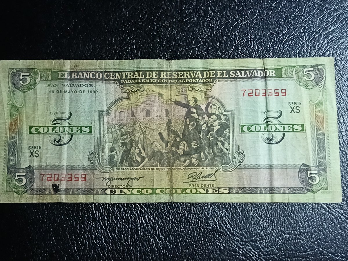 LitzardoRivas's tweet photo. 🇸🇻#ElSalvador Billete de 5 colones, año 1990. #Notafilia

Para que alcanzaba 5 colones. https://t.co/hHAjezjcRo