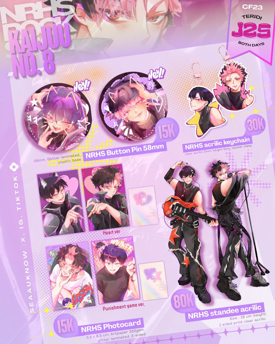 seaauknow's tweet photo. [🩷🔄🗨️ appreciated]

 Seaauknow's #CF23catalog is open ٩(ˊᗜˋ*)و ♡
💋 Circle TERIDI 𓆝.°• J23
📬Pick up both days , Mail Order🇮🇩 &amp; CO 🍊
📆PO period: 26 sept - 7 oct 2027

✨MHA/BNHA, Dr. stone/DCST, ORV, Kaijuu no.8, Wuthering Waves/WUWA, etc
🔗Below🙌

#cf23 #cf23catalogue https://t.co/e6Iwmd0fWZ