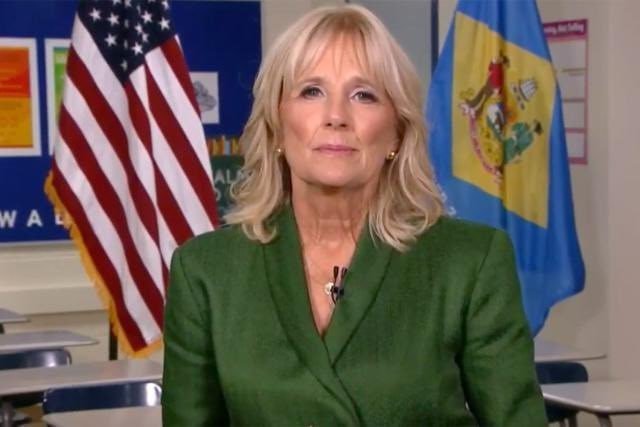 Inevitable548's tweet photo. 🚨BREAKING: Jill Biden says, Donald Trump is dangerous to our families and to our country. 

What’s your response to Jill? https://t.co/HxmNYAqkoE