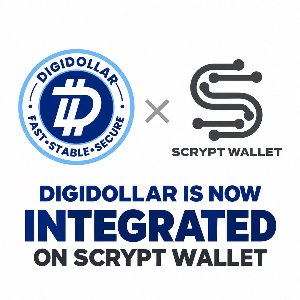 ScryptWallet's tweet photo. @DigiByteCoin’s Digidollar $DD is now integrated on Scrypt Wallet. https://t.co/BwpHN7aHsB