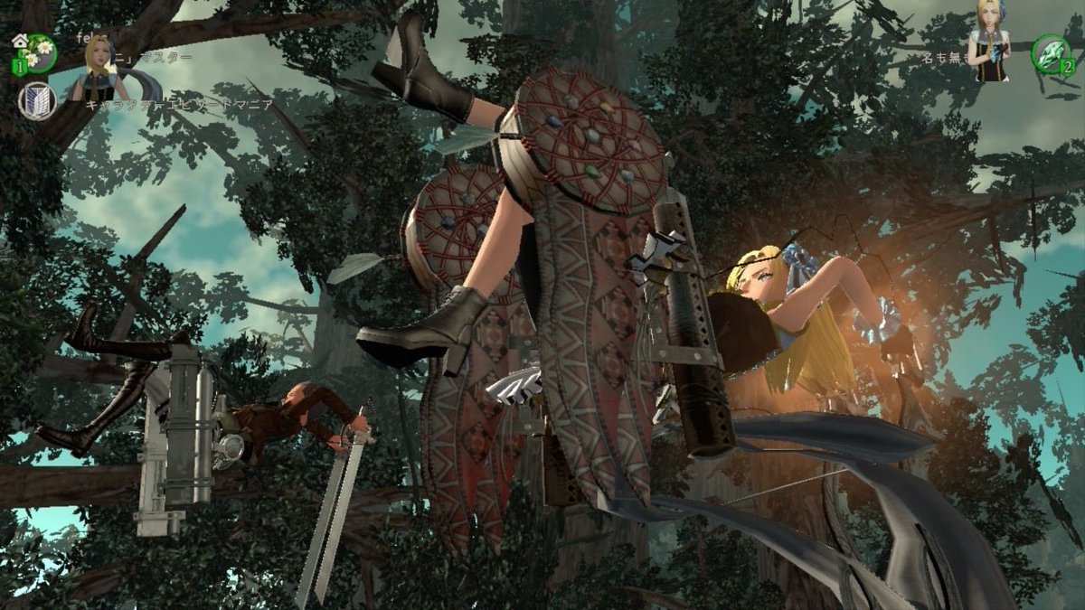 feles444Hz's tweet photo. #進撃の巨人2 #進撃2 #NintendoSwitch #アニ・レオンハート 
オンライン部屋を抜けて部屋の真下まで来たら、なんとお1人来られたので、挨拶として信煙弾を撃っておきました😂
これ、部屋の中からでも聞こえます👍

あとはフックドライヴ決まってうまく撮れたり、コニーのバディアクション撮れたり☺️ https://t.co/snxHWh51aw