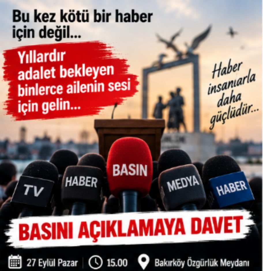 Ozlemozknnn34's tweet photo. Basını Açıklamaya Davet

@ihacomtr
@ankahabera @HaberCnnturk @dhainternet @ahaber @benguturktv @szctelevizyonu @halktvcomtr @tgrthabertv @Haberturk https://t.co/AkkwVfqSxM