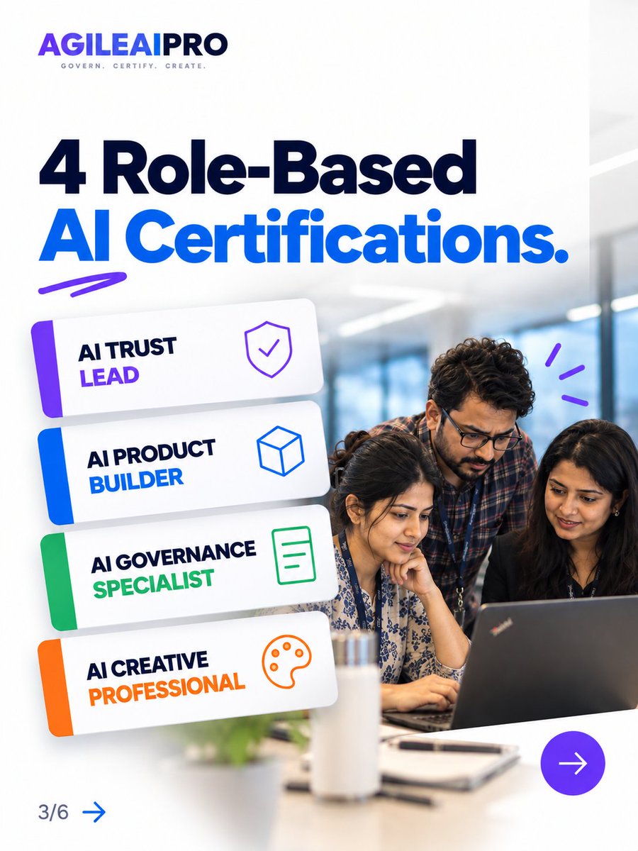 agileaipro's tweet photo. AgileAiPro certifications are built for people who want to apply AI in real work — not just understand the theory.
Explore AgileAiPro certifications → https://t.co/VqM0PwmT0M
#AgileAiPro #AICertification #AIProfessionals #AILeadership #AITraining #FutureOfWork https://t.co/5KR0FKtaDo