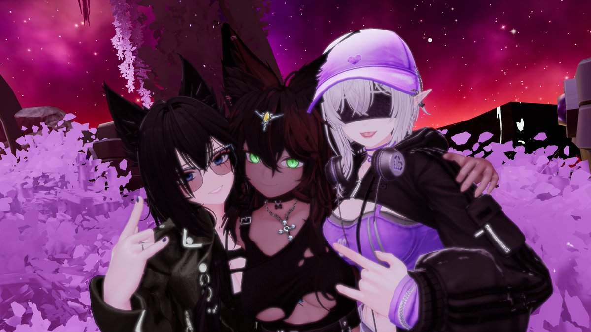 lunareldar's tweet photo. Met this cuddle ass.  Decided to take some random pics while throwing some mad gang signs and smiles.

#VRChat  #VRChatPhotos  #VRC #Shinano_3D #Shinano3D #VRChat衣装 https://t.co/BKTM2RzmAp
