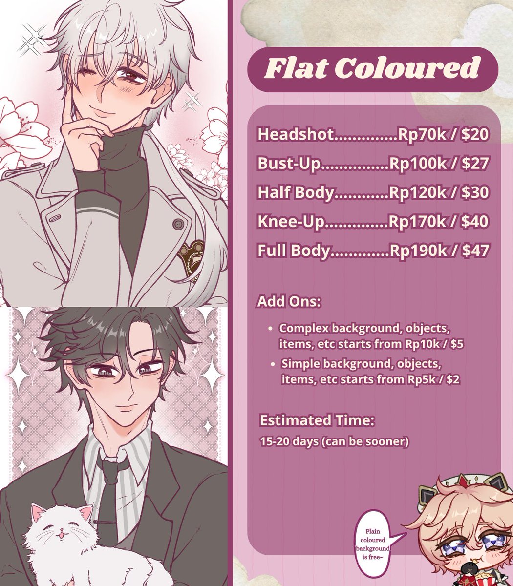 0motch_'s tweet photo. (Rts &amp; likes are very appreciated)
COMMISSION OPEN

Hii there, my comms are open for local &amp; international! Do DM me or hit me up on Vgen (link below) if you're interested, thank you~
#commissionsopen #opencommissions #VGenOpen #VGenComm #artidn #zonakaryaid https://t.co/d46Fq0RDeC