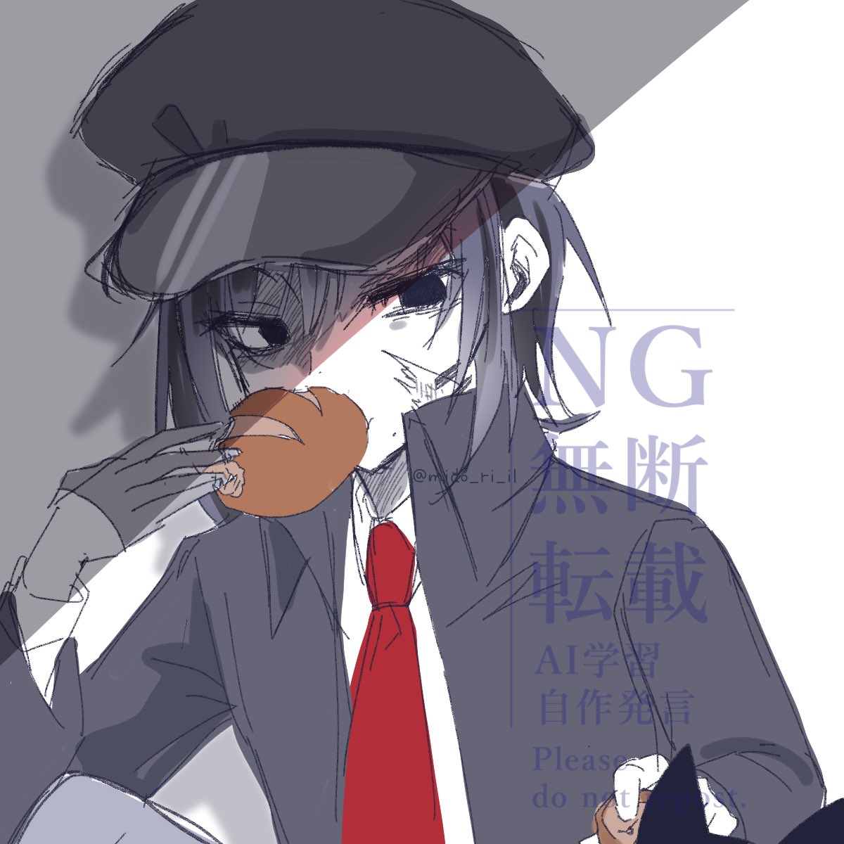 mido_ri_il's tweet photo. #OC 
「…食べます？」 https://t.co/mO2sWaf1aW