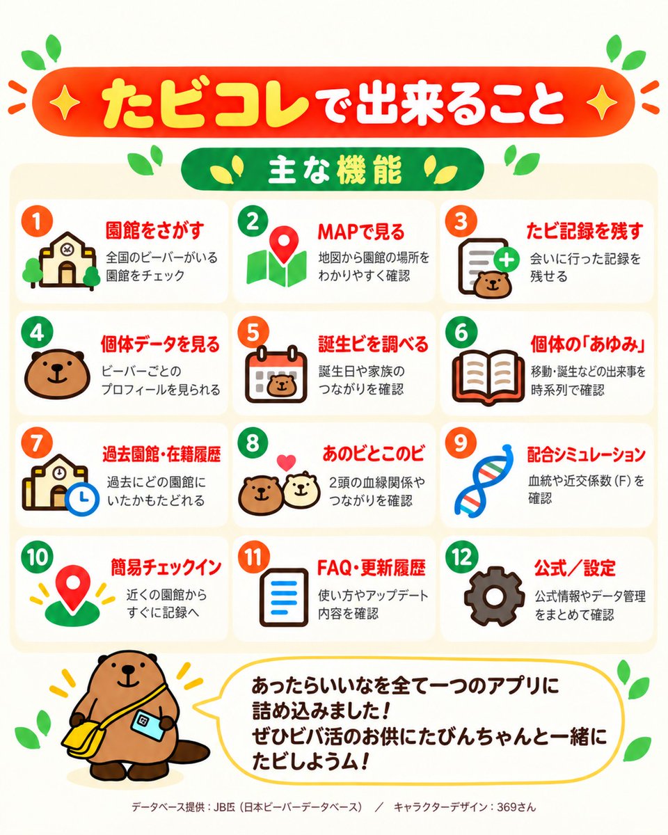 vibaotter's tweet photo. 🦫ビバ活アプリの決定版🦫
～たビコレ～
オープンβ リリースしました！🦫

✅ブラウザですぐ使える
✅アカウント登録不要
✅スマホ PC両対応
https://t.co/mZscQK6I8Q
上記URLか画像のQRからスタート出来ます！

使ってみて感想や要望是非教えてください！

#たビコレ https://t.co/tcAllt7sZ6