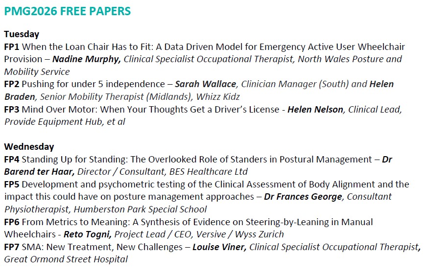 PostureMob's tweet photo. Check out the #PMG2026 Conference Programme https://t.co/xKiSOaugnB

The Free Papers on both Tuesday and Wednesday will give your CPD training a boost! Take a look at these titles: https://t.co/ImPe5juvGe