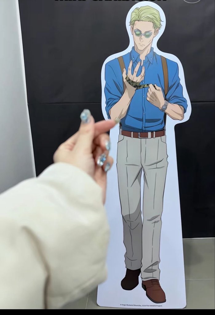 Obnithiofficial's tweet photo. I saw someone making a life sized cardboard cutout of Nanami  , then I remembered, i’m a kindergarten teacher i can make this easily . by myself . At home  . but for another character 🙄🫣 
Maybe soon … https://t.co/F8DeU20Rdv