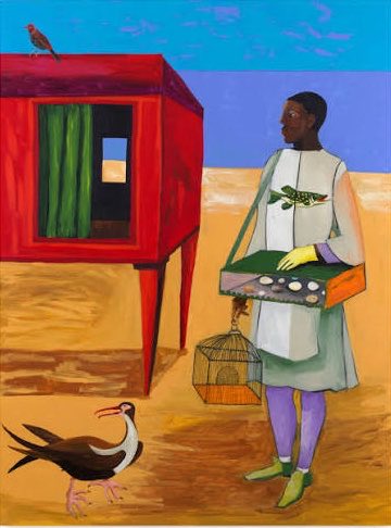 AniSWISSarts's tweet photo. Lubaina Himid (Tanzanian-British, b.1954) - Egg Seller, 2023 https://t.co/OXIry7IeZ5