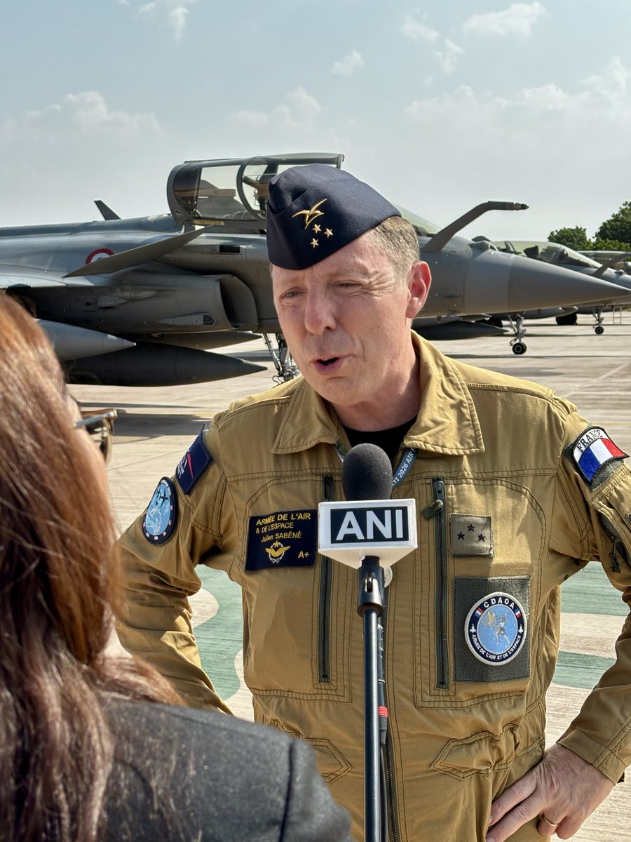 FranceinIndia's tweet photo. A resident #IndoPacific power and India's strategic partner, France proudly joins India's multilateral air exercise #TarangShakti 2026 in Jodhpur 🇫🇷🇮🇳

Part of France's #Pegase26 Mission: 4 Rafales, 2 A400Ms, 3 MRTTs &amp; 300 crew to boost interoperability and defence cooperation. https://t.co/tdbkklSNBA
