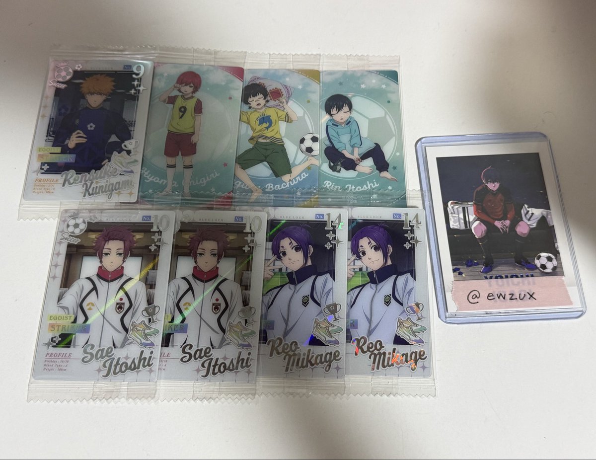 ewzux's tweet photo. 【交換】 ブルーロック ウエハース6

求: 潔世一  or ノーマル100円+送料
譲:國神 千切 蜂楽 凛 冴 玲王 雪宮 蟻生 閃堂 清羅 羅市 久遠 乙夜 馬狼 二子 七星

エゴイスト⇄おねむり ノーマル複数提供 可

郵送のみ📮
お気軽にお声掛けください https://t.co/9pLvtx02FB