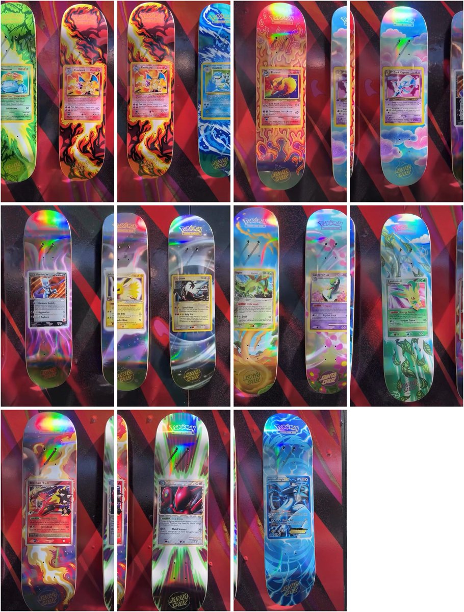 fullress's tweet photo. POKEMON × SANTA CRUZ 30種類のブラインドバッグ・スケートボード (ポケモン サンタクルーズ)
「ポケモンが過去30年間に手掛けた象徴的なカードデザイン30種類が登場」

・2026年 10/3 詳細発表
・東京・神田「Prime」にてアナウンス有り

https://t.co/PiZjAAqpNJ https://t.co/l9gXvdngSl