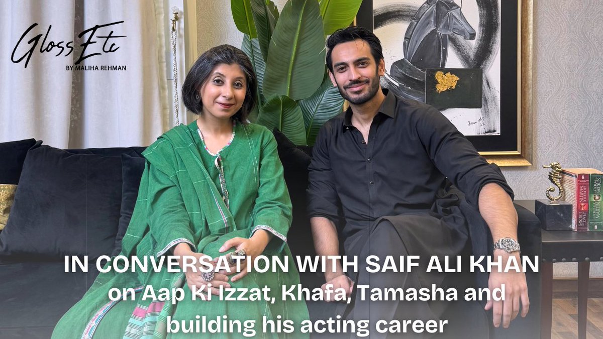 MalihaRehman's tweet photo. In conversation with #SaifAliKhan, traversing his journey from being #Tamasha’s ‘Dilon Ka Wazir’, to navigating his acting journey with memorable roles, for instance, the ‘sabzi wala’ in the drama #AapKiIzzat. On #GlossEtcByMalihaRehman, YouTube

https://t.co/FOxp74pYaa https://t.co/vW1C3REbJg