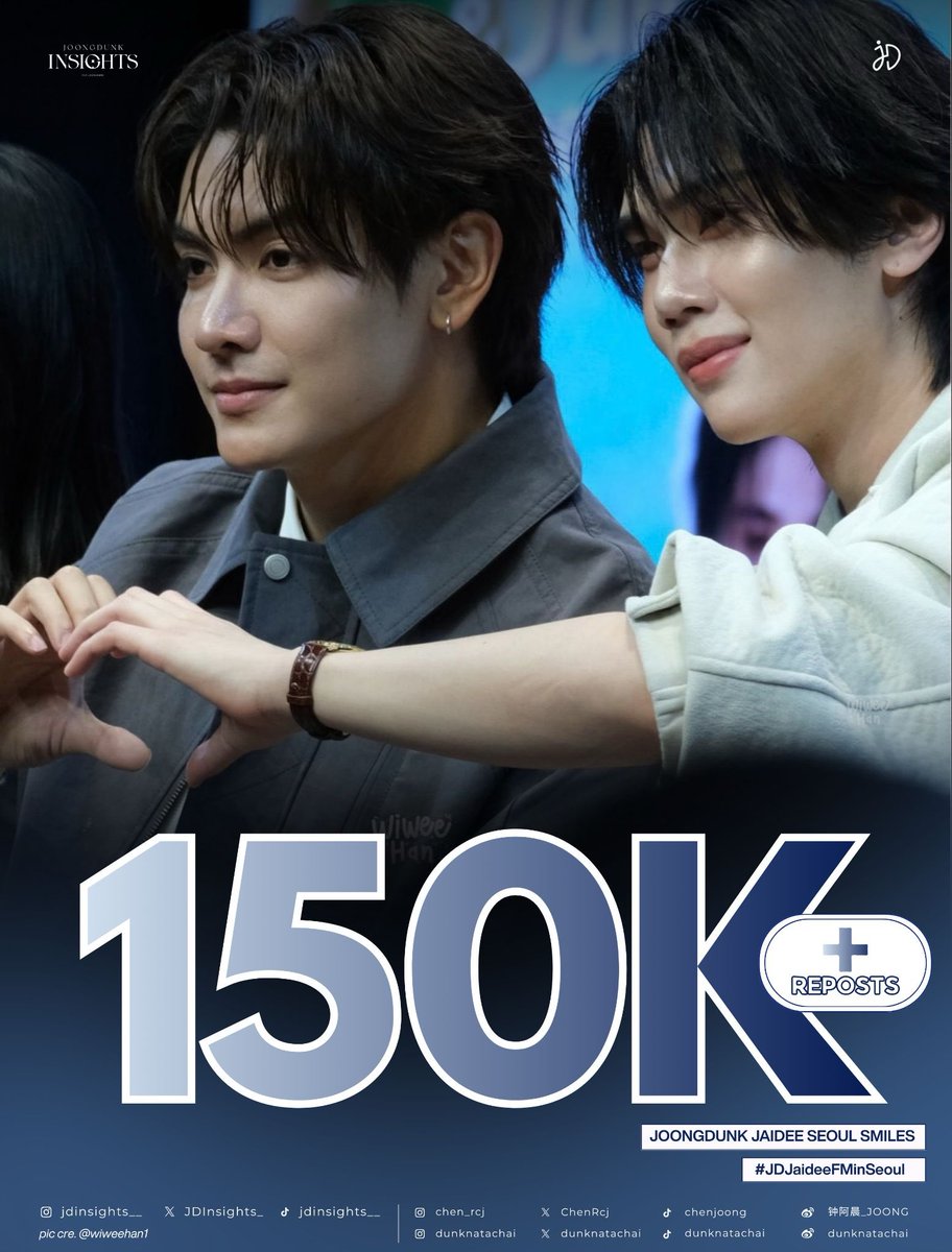 JDInsights_'s tweet photo. 💛 𝗧𝗿𝗲𝗻𝗱 𝗨𝗽𝗱𝗮𝘁𝗲 || #จุงดัง || @ChenRcj @dunknatachai 

Still crying, but here’s 150k everyone!

#JDJaideeFMinSeoul

🇹🇭 32 Thailand
🇩🇿 01 Algeria
🇹🇹 02 Trinidad and Tobago
🇸🇬 03 Singapore
🇭🇰 04 Hong Kong
🇮🇩 04 Indonesia
🇦🇹 05 Austria
🇲🇾 05 Malaysia
🇲🇲 05 Myanmar
🇺🇸 05 United States
🇵🇷 06 Puerto Rico 
🇻🇳 10 Vietnam
🇰🇷 25 South Korea
🇧🇷 30 Brazil
🇵🇭 35 Philippines

JOONGDUNK JAIDEE SEOUL SMILES

🌍 07 Worldwide
🇹🇭 06 Thailand
🇭🇰 01 Hong kong
🇲🇲 03 Myanmar
🇸🇬 03 Singapore
🇮🇩 04 Indonesia
🇻🇳 05 Vietnam
🇵🇷 05 Puerto Rico
🇺🇸 05 United States 
🇮🇳 10 India
🇲🇾 10 Malaysia
🇩🇪 12 Germany
🇵🇭 21 Philippines
🇧🇷 33 Brazil
🇲🇽 40 Mexico